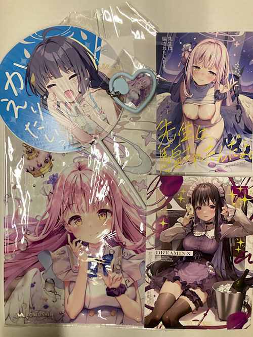 コミケ102・5点セット(先生は騙されたんだよ。+DREAMINX+リング付きフォンタグ+丸型うちわ+PVCトート)