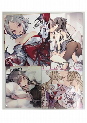 C107・5点セット　劇毒少女　直筆サイン色紙 レミリアver.