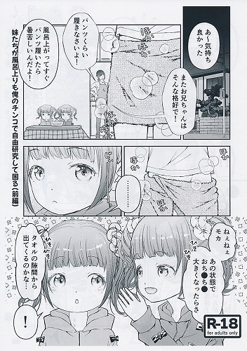 妹たちが風呂上りも俺のチンコで自由研究して困る(前編)