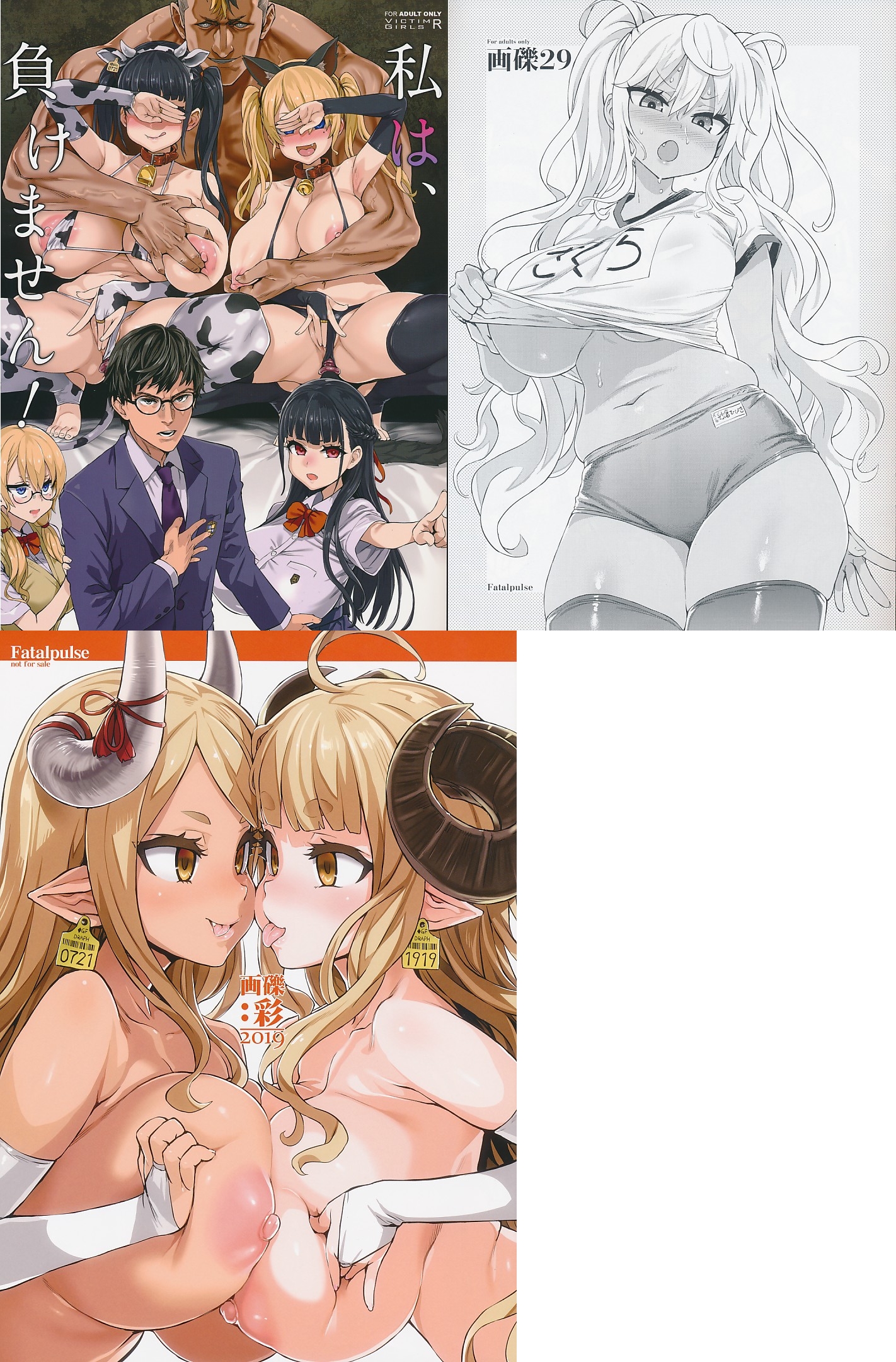 コミケ96・3点セット(画礫29/画礫：彩2019/私は、負けません！